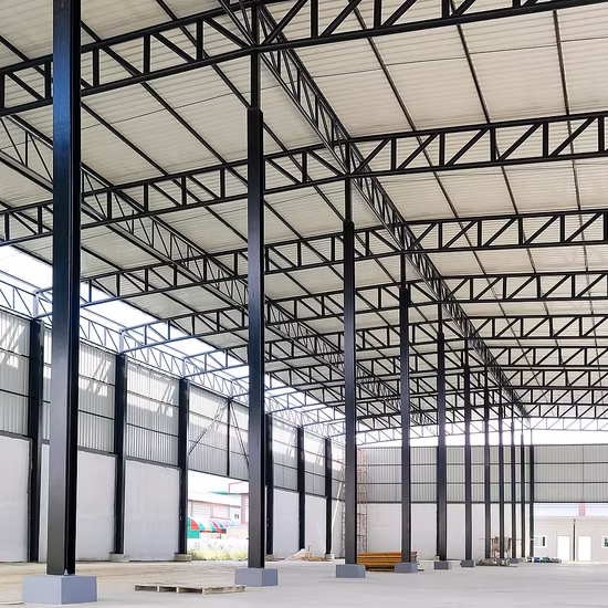 Edifícios metálicos de baixo custo Oficina Hangar Armação de aço Armazém de estrutura de aço pré-fabricada